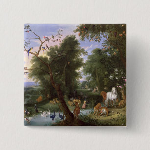 Bóton Quadrado 5.08cm O Jardim do Éden, 1659