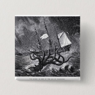Bóton Quadrado 5.08cm O Kraken