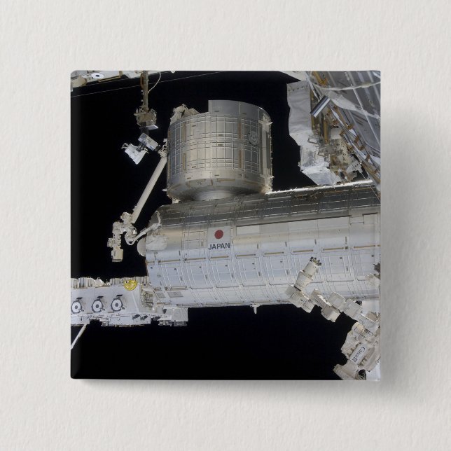 Bóton Quadrado 5.08cm O laboratório Kibo do Japonês Experiment Module 2 (Frente)