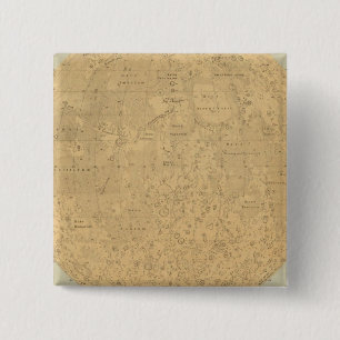 Bóton Quadrado 5.08cm O lado visível do mapa da superfície da lua