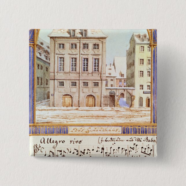 Bóton Quadrado 5.08cm O Leipzig Gewandhaus (Frente)