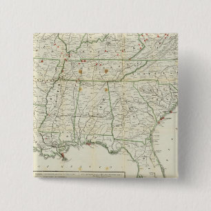 Bóton Quadrado 5.08cm O Mapa da Guerra Histórica