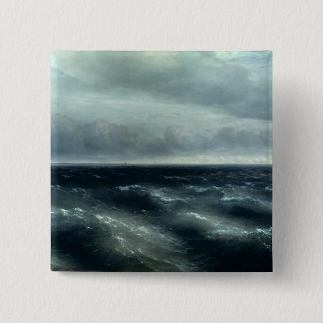 Bóton Quadrado 5.08cm O Mar Negro, 1881 (Frente)
