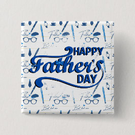 Bóton Quadrado 5.08cm O melhor Pai de sempre, Dia de os pais feliz