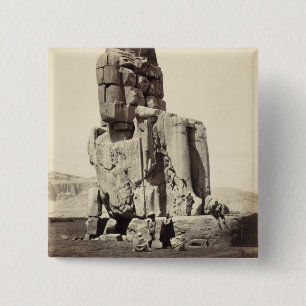 Bóton Quadrado 5.08cm "O Memnon vocal", estátua colossal de Amenhotep I