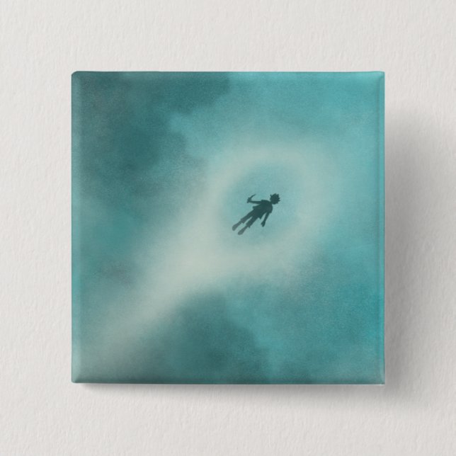 Bóton Quadrado 5.08cm O menino que poderia voar o botão do Pin (Frente)