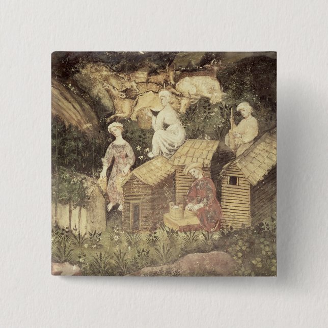 Bóton Quadrado 5.08cm O mês de junho (Frente)