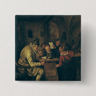 Bóton Quadrado 5.08cm O mestre da escola, 1626-79
