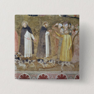 Bóton Quadrado 5.08cm O militante da igreja e triunfante, detalhe de
