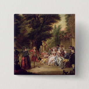 Bóton Quadrado 5.08cm O Minuet sob o carvalho, 1787