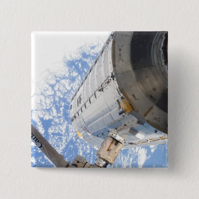 Bóton Quadrado 5.08cm O módulo pressurizado japonês Kibo (Frente)