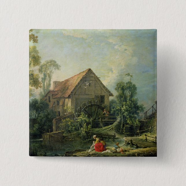 Bóton Quadrado 5.08cm O moinho, 1751 (Frente)