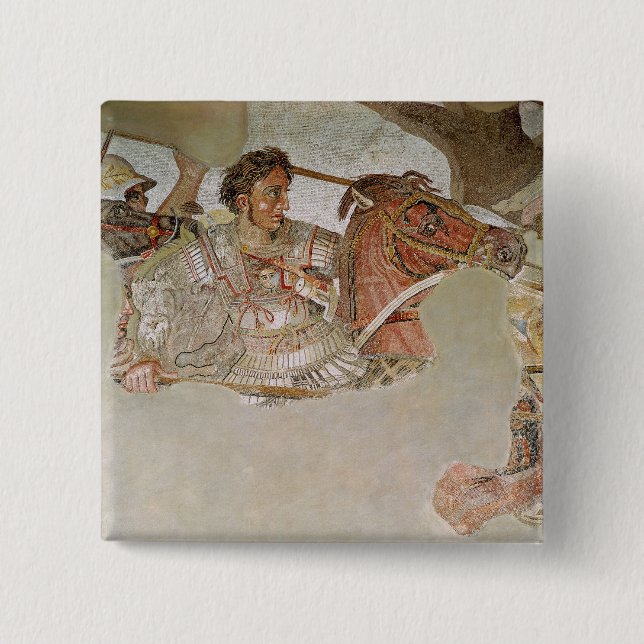 Bóton Quadrado 5.08cm O mosaico de Alexander (Frente)