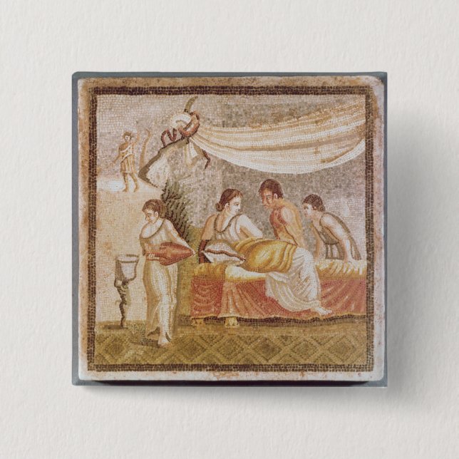 Bóton Quadrado 5.08cm O mosaico de Centocelle (Frente)