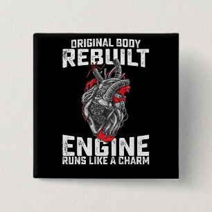 Bóton Quadrado 5.08cm O Motor Reconstruído Do Corpo Original Funciona Co