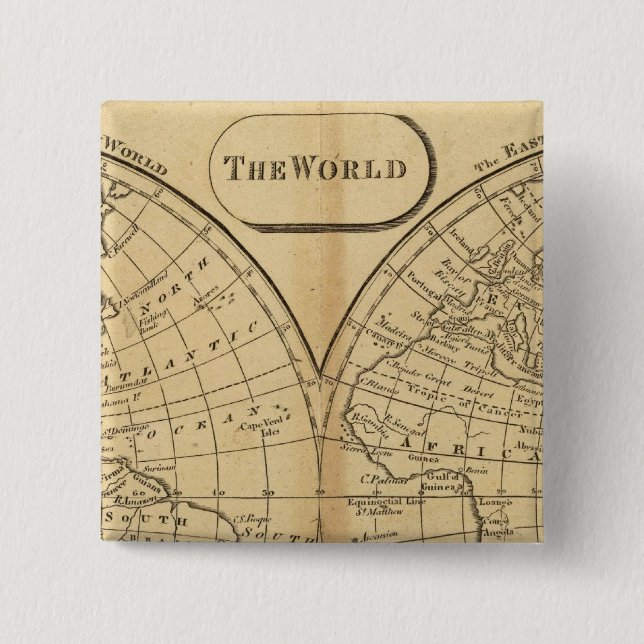 Bóton Quadrado 5.08cm O Mundo (Frente)