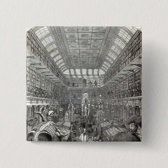 Bóton Quadrado 5.08cm O museu de Hunterian (Frente)