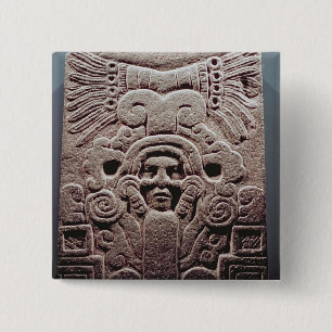Bóton Quadrado 5.08cm O nascimento de Topiltzin, 800-1100