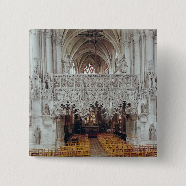 Bóton Quadrado 5.08cm O Nave e o interior de Eglise (Frente)