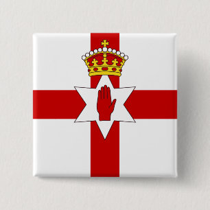Bóton Quadrado 5.08cm O Norther Ireland Ulster embandeira