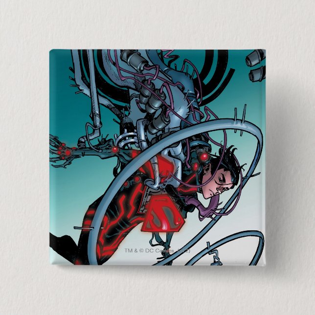 Bóton Quadrado 5.08cm O novo 52 - Superboy nº 1 (Frente)