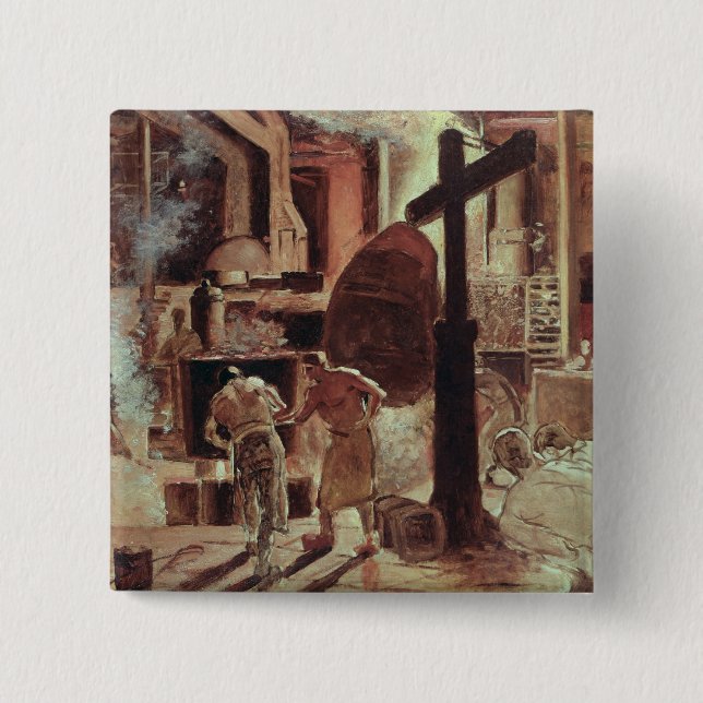 Bóton Quadrado 5.08cm O objecto metálico (Frente)