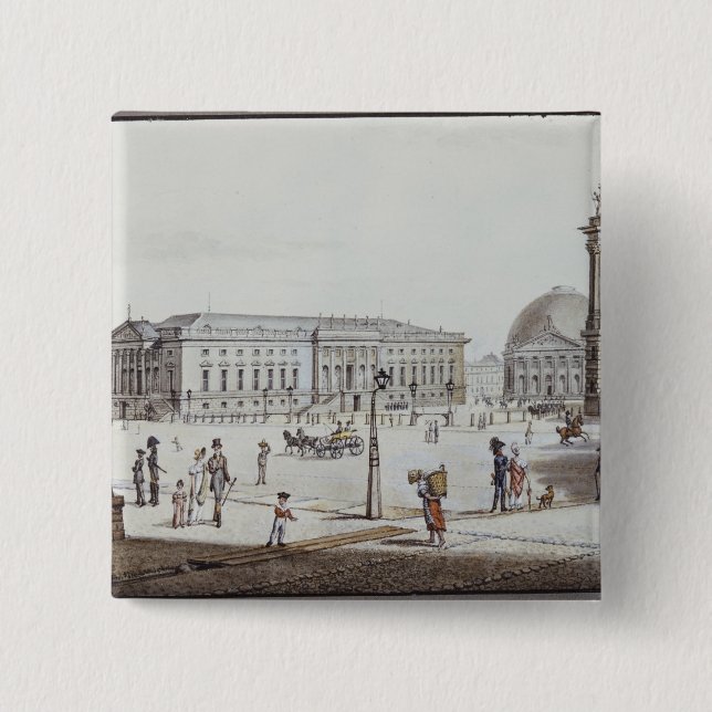 Bóton Quadrado 5.08cm O Opernplatz, Berlim (Frente)