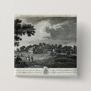 Bóton Quadrado 5.08cm O palácio episcopal antigo de Bromley