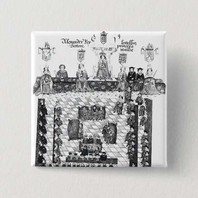 Bóton Quadrado 5.08cm O parlamento de Edward mim (Frente)