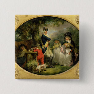 Bóton Quadrado 5.08cm O parque de St James (óleo em canvas)