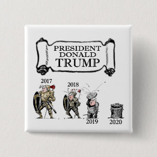 Bóton Quadrado 5.08cm O pequeno reinado de Sir Donald