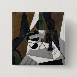 Bóton Quadrado 5.08cm O pote do doce de morango, 1917 (óleo na madeira