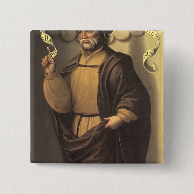 Bóton Quadrado 5.08cm O profeta Isaiah (Frente)