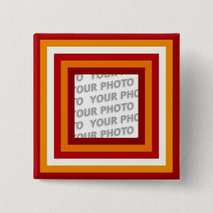 Bóton Quadrado 5.08cm O quadro quadrado das listras coloriu 06 + sua
