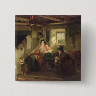 Bóton Quadrado 5.08cm O raio de luz solar, 1857