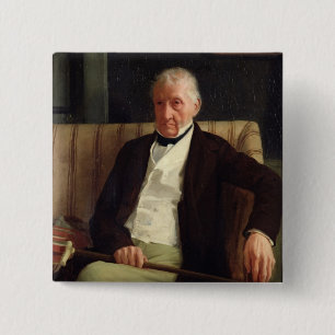 Bóton Quadrado 5.08cm O retrato de Edgar Degas de Hilário desgaseific