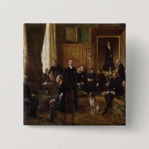 Bóton Quadrado 5.08cm O salão de beleza do condessa Potocka, 1887