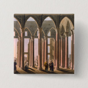Bóton Quadrado 5.08cm O Salão de Joseph no castelo do Cairo, chapeia 31