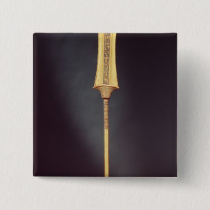 Bóton Quadrado 5.08cm O sceptre real, do túmulo de