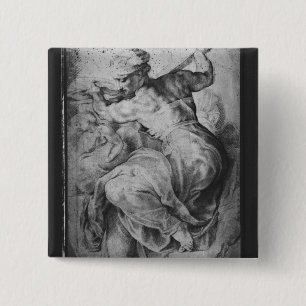 Bóton Quadrado 5.08cm O Sibyl líbio, após Michangelo Buonarroti