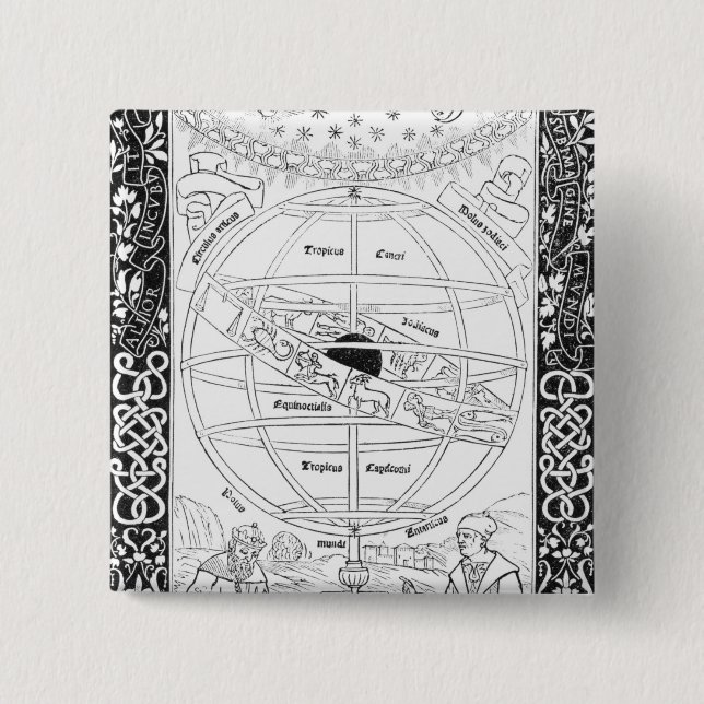 Bóton Quadrado 5.08cm O sistema de Ptolemy (Frente)