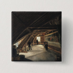 Bóton Quadrado 5.08cm O sótão de um museu