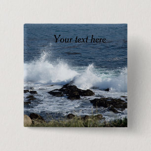 Bóton Quadrado 5.08cm O surf do Oceano Pacífico