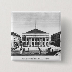 Bóton Quadrado 5.08cm O teatro de l'Odeon, c.1830