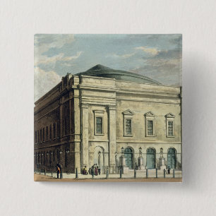 Bóton Quadrado 5.08cm O teatro real, pista de Drury, em Londres,