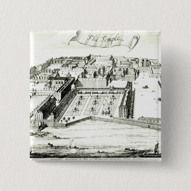 Bóton Quadrado 5.08cm O templo (Frente)