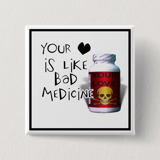 Bóton Quadrado 5.08cm O teu amor é como.... (Frente)