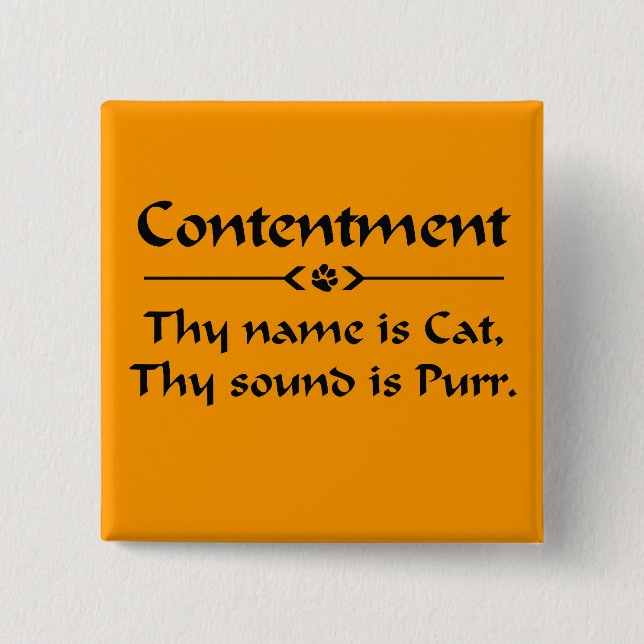 Bóton Quadrado 5.08cm O teu nome é gato (Frente)
