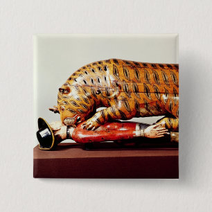 Bóton Quadrado 5.08cm O tigre de Tipu, c.1790 (madeira)