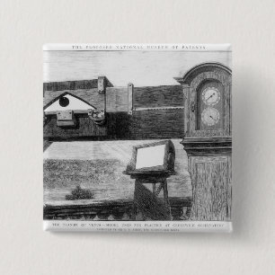 Bóton Quadrado 5.08cm O trânsito de Venus